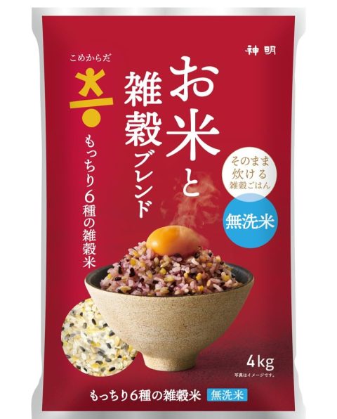 こめからだ お米と雑穀ブレンド もっちり6種の雑穀米 無洗米 4㎏ 国産 白米 玄米 もち麦 オーツ麦 とうもろこし 黒米